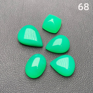 天然澳洲玉裸石 唐塔素面冰种苹果绿水滴镶嵌吊坠戒指无优化澳玉