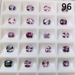 天然粉色灰尖晶裸石戒面 粉色，粉色灰色可定制戒指吊坠镶嵌