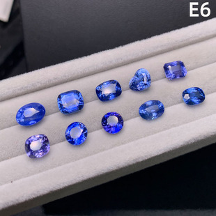 天然皇家蓝 矢车菊 蓝宝石裸石 斯里兰卡蓝宝戒面刻面定制戒指吊