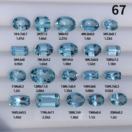 天然海蓝宝裸石圣马利亚色宝石