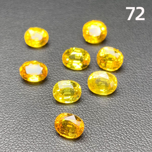天然黄蓝宝戒面 黄色蓝宝石裸石 斯里兰卡蓝宝水滴椭圆可定制