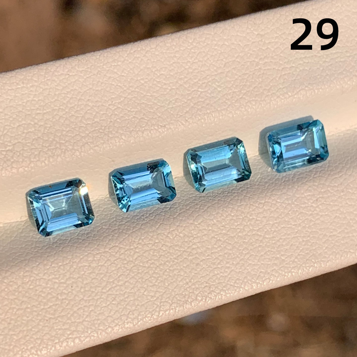 超级圣玛色天然海蓝宝石裸石 长方圣玛丽亚色宝石水滴蓝宝石正圆