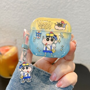 日系动漫卡通小新卡通适用苹果耳机保护套airpods4无线蓝牙耳机壳airpodpro2/3耳机盒airpods3外壳IMD防摔