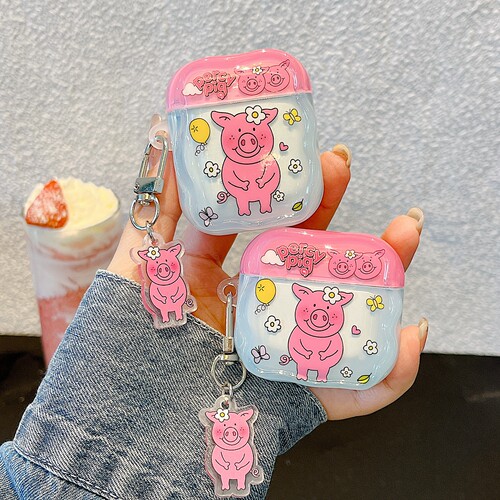 可爱粉色玛莎猪airpods4保护套airpod3适用苹果pro卡通IMD耳机壳二代无线蓝牙第三代aipods2代airpodpro四代