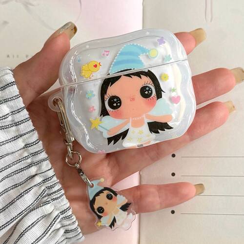 ins可爱天使魔法棒小玉女孩airpods4保护套airpod3适用苹果pro3耳机壳二代无线蓝牙第三代2代airpodpro四代