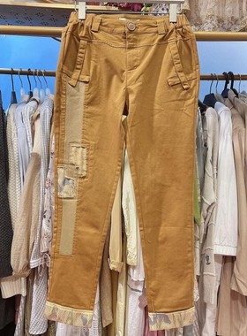 女子会舍之R.T.专柜正品森女系春秋宽松高腰直筒休闲裤R15D220310