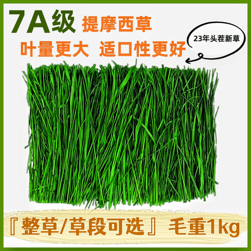 23年烘干提摩西草干草北提毛重1kg兔子草料饲料龙猫荷兰猪粮食 宠物/宠物食品及用品 兔兔干草 原图主图