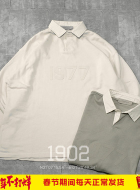 特价 FOG ESSENTIALS HENLEY RUGBY 1977纯色长袖POLO衫 长袖TEE