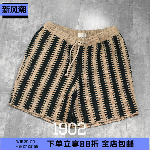 现货Kith针织休闲五分裤短裤