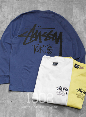 现货 Stussy 城市限定 TEE 新加坡东京巴黎伦敦首尔 DSM 长袖T恤