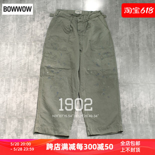 休闲裤 PANT 24SS 现货 WOW 日本制污渍油漆做旧工装 MECHANIC BOW