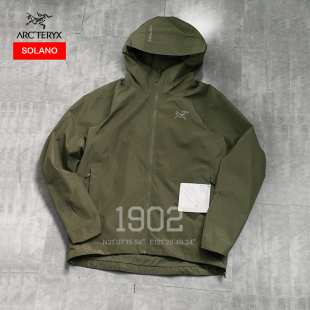 现货 ARC'TERYX 始祖鸟 SOLANO HOODY 户外轻量软壳连帽夹克外套
