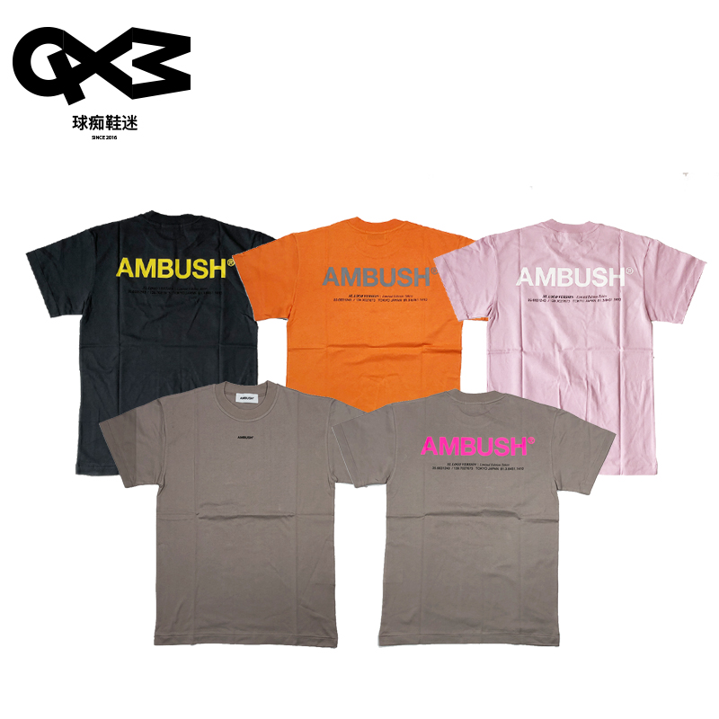ÏÖ»õ AMBUSH 19SS XL LOGO TEE T-shirt ·´¹â×ÖĸLogo ¶ÌÐäTÐô