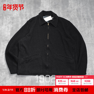 现货 COMOLI 25ss Wool Shorts Jacket 日产和纸羊毛拉链针织开衫