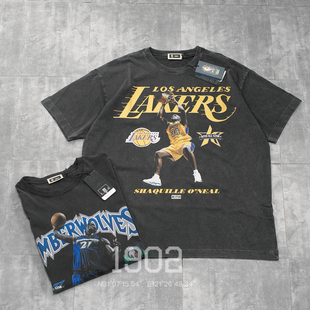 现货 Kith 26SS NBA联名洛杉矶湖人奥尼尔 加内特 Vintage短袖T恤