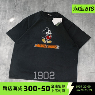 STORE 24SS迪士尼联名款 FREAK 复古米奇米老鼠做旧短袖 T恤 现货