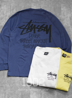 现货 Stussy 城市限定 TEE 新加坡DSM 巴黎东京伦敦首尔 长袖T恤