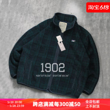 现货 BEAMS SSZ JACQUARD FLEECE JACKET 摇粒绒格纹夹克外套