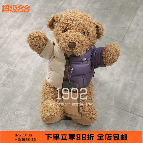 SupremeTNF联名毛绒玩偶小熊