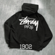 现货 STUSSY STOCK PARIS ZIP HOODED 巴黎限定卫衣加绒拉链帽衫