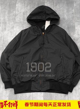 现货 COMOLI 25AW COTTON NYLON ZIP PARKA 尼龙混纺拉链夹克外套