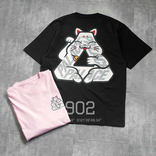 现货 Palace 26SS Lucky P3 Tee 招财猫logo印花短袖T恤