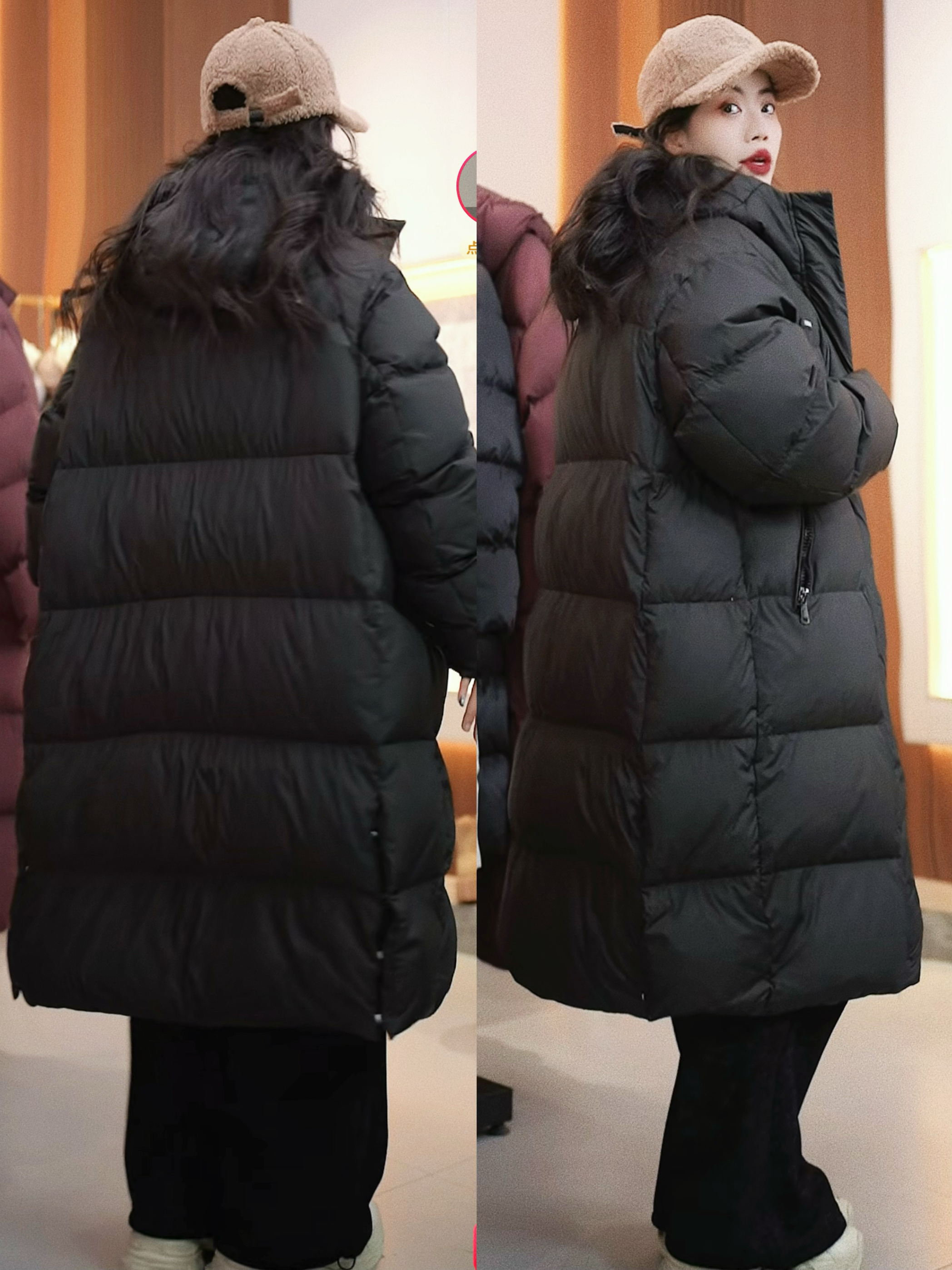 情侣男款长款羽绒k服女冬季2025新款韩版连帽宽松过膝加厚保暖外