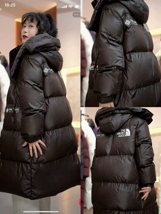 男女同款加厚白鸭绒羽绒服2025新款中长款保暖三防户外服外套冬