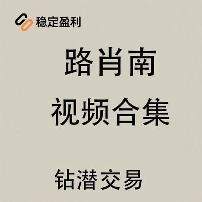 路肖南教学视频全集 钻潜内训2.0课程高级会员内部交易视视频