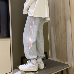点击高！三杠扎染运动卫裤宽松男女中性ins休闲NB636图片