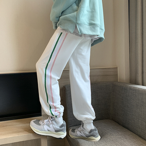 现货5千已爆转化高！三条杠运动裤男女中性九分束脚卫裤NB510图片