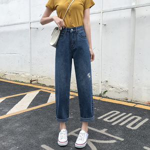女装类目 图案已注册版权仿款慎用 雏菊裤中性牛仔裤男女NB101P58图片