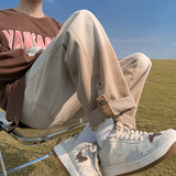 美潮大粗绳卷边渐变牛仔裤男女中性主推九分裤NB805P55控68，男装牛仔裤，电商C303