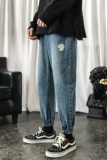 主推！2021春夏雏菊刺绣牛仔九分裤小脚裤NB108P58，男装牛仔裤，电商C303
