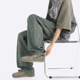 七色现货薄款高街牛仔裤男2025新款潮牌宽松直筒NB2442P45控58，男装牛仔裤，电商C303