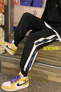 爆款！情侣休闲裤中性男女加厚运动裤NB398常规P55加绒P60控78图片