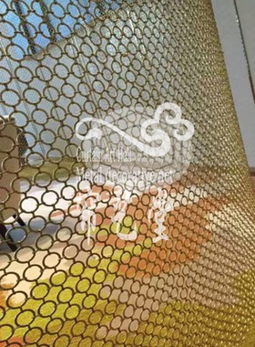 不锈钢螺旋金属装饰网帘吊挂垂帘酒吧餐厅卡座隔断屏风装饰网窗帘