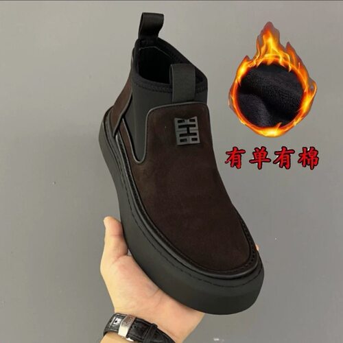 欧洲站秋季男士真皮马丁靴