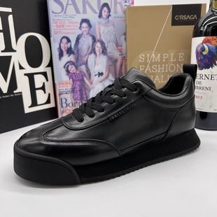 真皮男鞋2025秋冬款高端正品运动板鞋时尚厚底休闲皮鞋舒适轻便潮