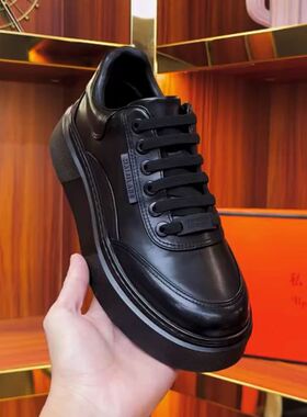 外贸出欧洲秋冬季新款牛皮商务休闲鞋一脚蹬时尚百搭软底皮鞋板鞋