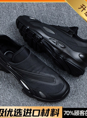 外贸男鞋2026新款秋季透气防水运动休闲鞋男一脚蹬户外徒步登山鞋