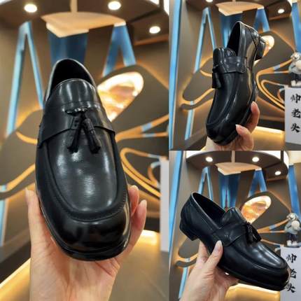 新品男士真皮休闲舒适男鞋高品质时尚百搭休闲酷商务欧货豆豆鞋男