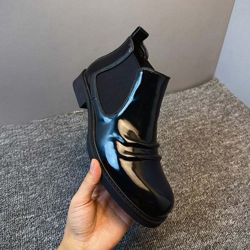 冬季男士加绒保暖切尔西靴