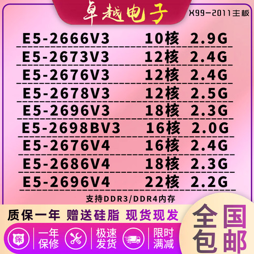 英特尔至强服务器CPU/E5-2666v3