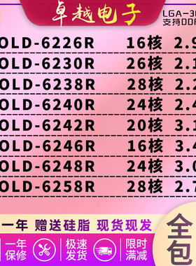 英特尔金牌6246RCPU现货
