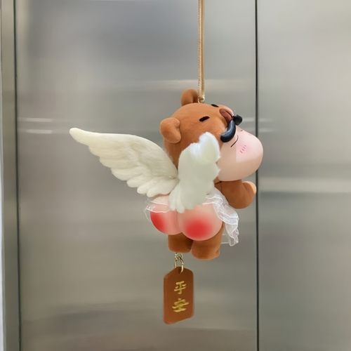 小天使蜡笔小新光屁屁植绒车载挂件汽车内饰品挂饰平安后视镜吊饰