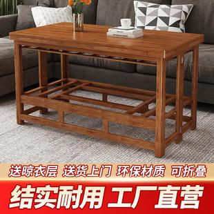 取暖桌可折叠烤火架 烤火桌子家用长方形简易多功能实木1.2米冬季