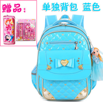小学生开学书包公主1-2-3-6年级女生减负双肩儿童书包防水PU背包
