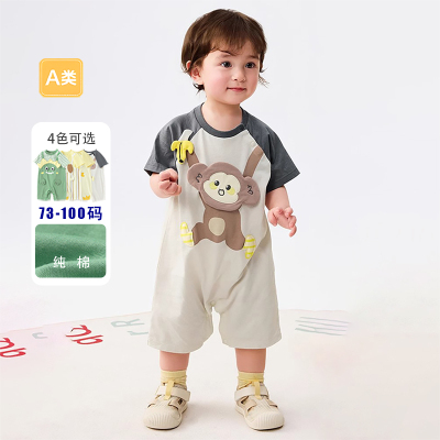 TOMY＆BALA夏款爬服套头哈衣纯棉