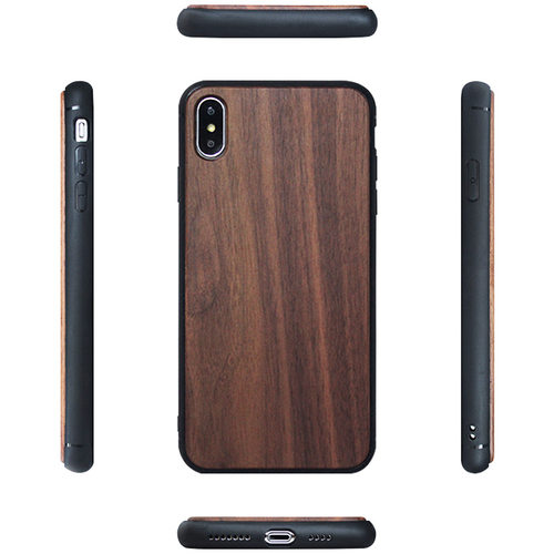 iphonexs max弧边手机壳木质适用苹果xr手机套ipXS竹木外壳保护套